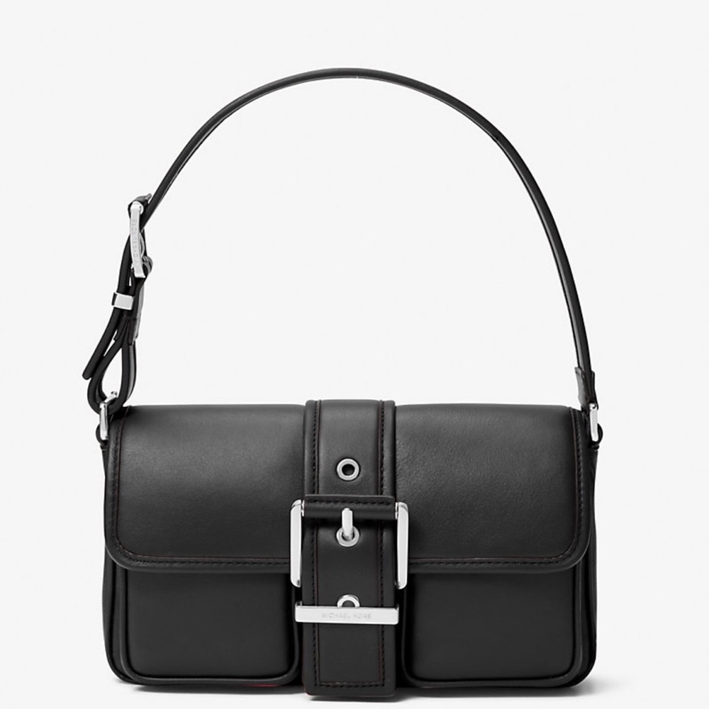 NEW NWT MICHAEL MICHAEL KORS
Colby Medium Leather Shoulder Black Bag